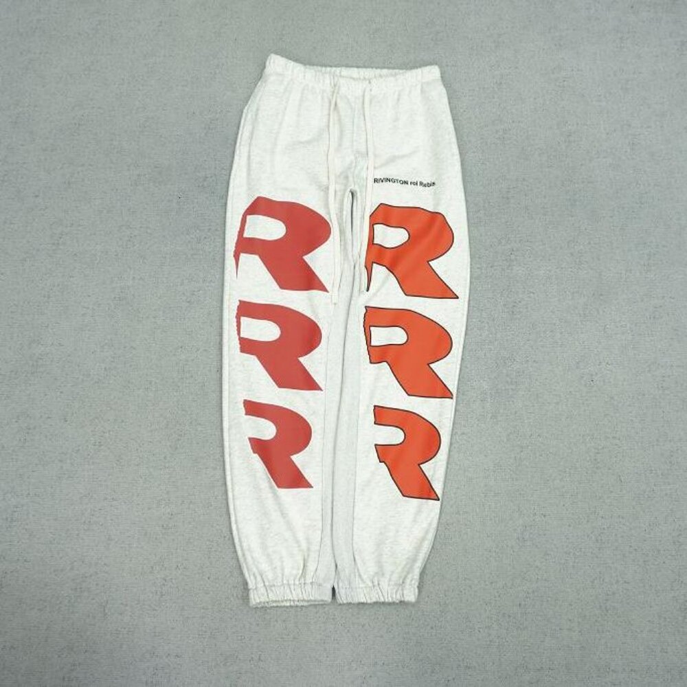 RIVINGTON ROI REBIS Grey Lettering Sweatpants